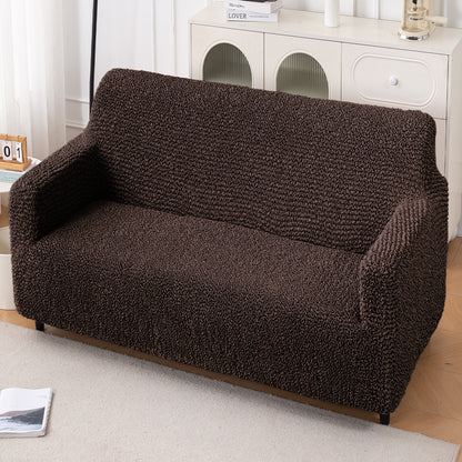 Italian Belissia Luxe Series' Super Stretchable Microfiber 1/2/3 Seater Sofa Cover, Chocolate Brown