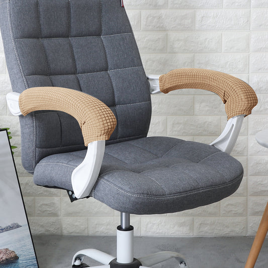 210gsm Jacquard Water Repellent Armrest Covers for Office Chair (Zipper Style), 1 Pair, Camel