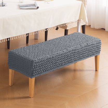 Aria Nova 280 GSM Stretchable Bubble Dining Bench Cover, Dark Grey