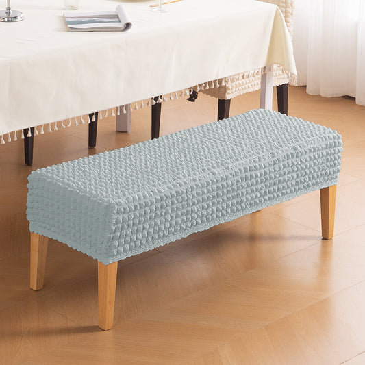 Aria Nova 280 GSM Stretchable Bubble Dining Bench Cover, Light Grey