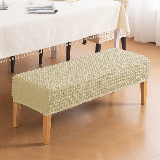 Aria Nova 280 GSM Stretchable Bubble Dining Bench Cover, Beige