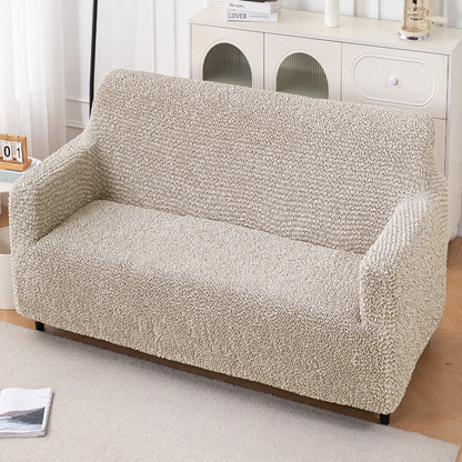 Italian Belissia Luxe Series' Super Stretchable Microfiber 1/2/3 Seater Sofa Cover, Snow Cream