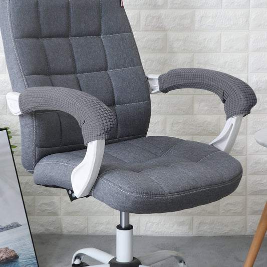 210gsm Jacquard Water Repellent Armrest Covers for Office Chair (Zipper Style), 1 Pair, Dark Grey