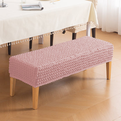 Aria Nova 280 GSM Stretchable Bubble Dining Bench Cover, Tea Rose Pink