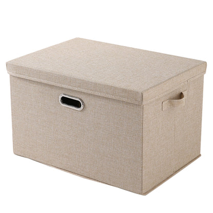Multipurpose Foldable Storage Box with Lid, Medium / Large / Extra Large, Beige