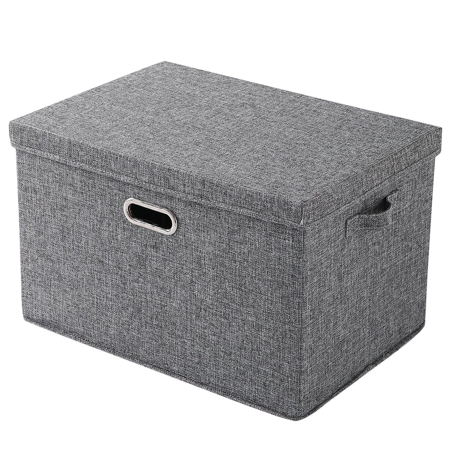 Multipurpose Foldable Storage Box with Lid, Medium / Large / Extra Large, Grey