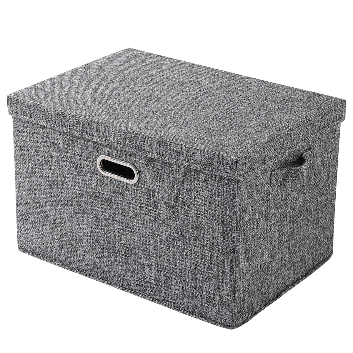 Multipurpose Foldable Storage Box with Lid, Medium / Large / Extra Large, Grey