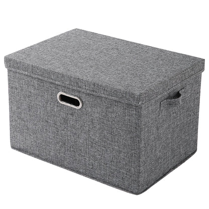 Multipurpose Foldable Storage Box with Lid, Medium / Large / Extra Large, Grey