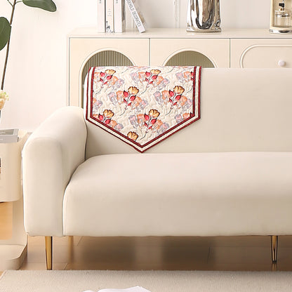 Florentina Series Premium Holland Velvet Sofa Cover Mat - Autumn Cream