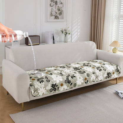 HOKIPO Water Repellent + Waterproof Quilted Sofa Mats, Feather Brown Floral