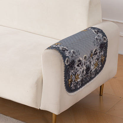 LoomVerse Quilted Sofa Cover Set Washable Sofa Panel for Seat & Back - Blue Belle