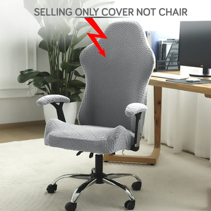 Gaming Chair Cover Elastic Jacquard Computer Rotating Chair Seat Covers Slipcover, Light Grey