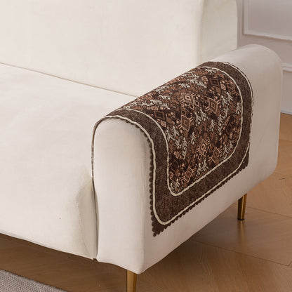 LoomVerse Quilted Sofa Cover Set Washable Sofa Panel for Seat & Back - Rustic Lattice
