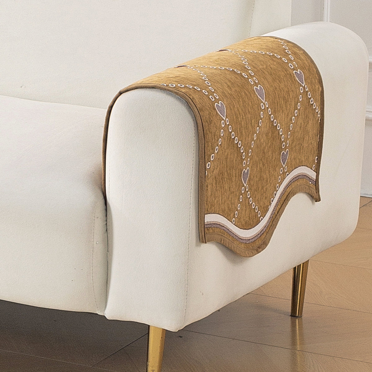 Serene Curves Sofa Cover Mat, Love Trails