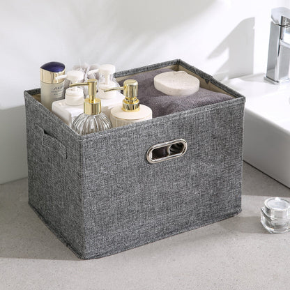 Multipurpose Foldable Storage Box with Lid, Medium / Large / Extra Large, Grey