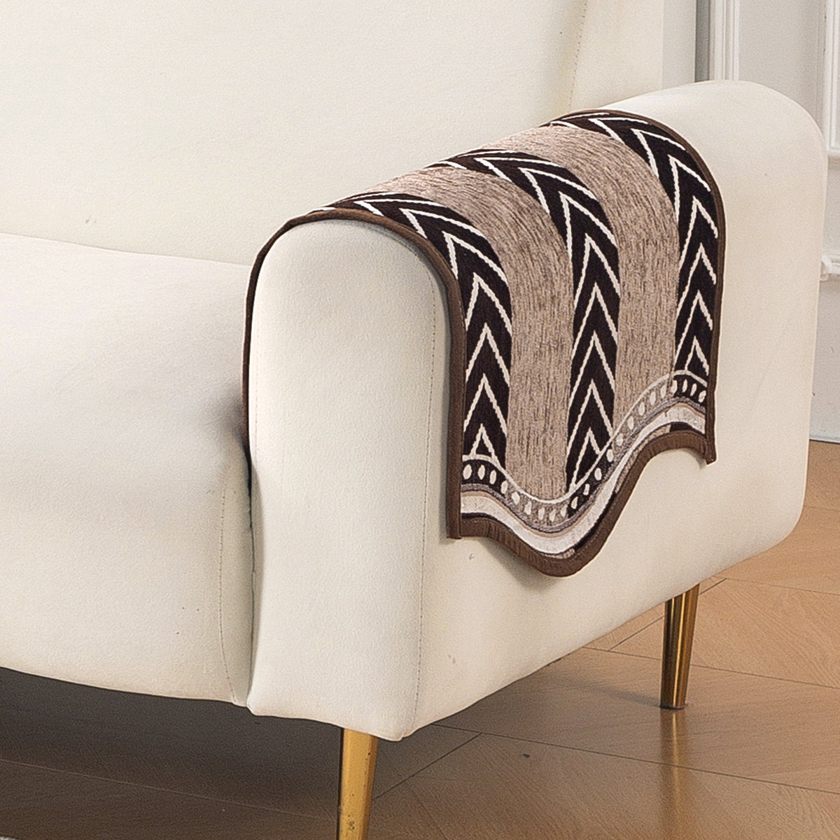 Serene Curves Sofa Cover Mat, Nomad Chevron