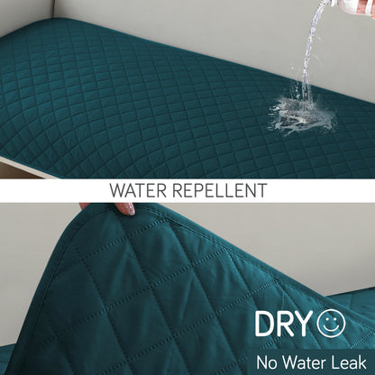 HOKIPO Waterproof Quilted Mats, Peacock Blue
