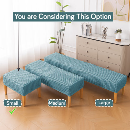 Aria Nova 280 GSM Bubble Stretchable Foot Rest Stool Cover, Tropical Teal