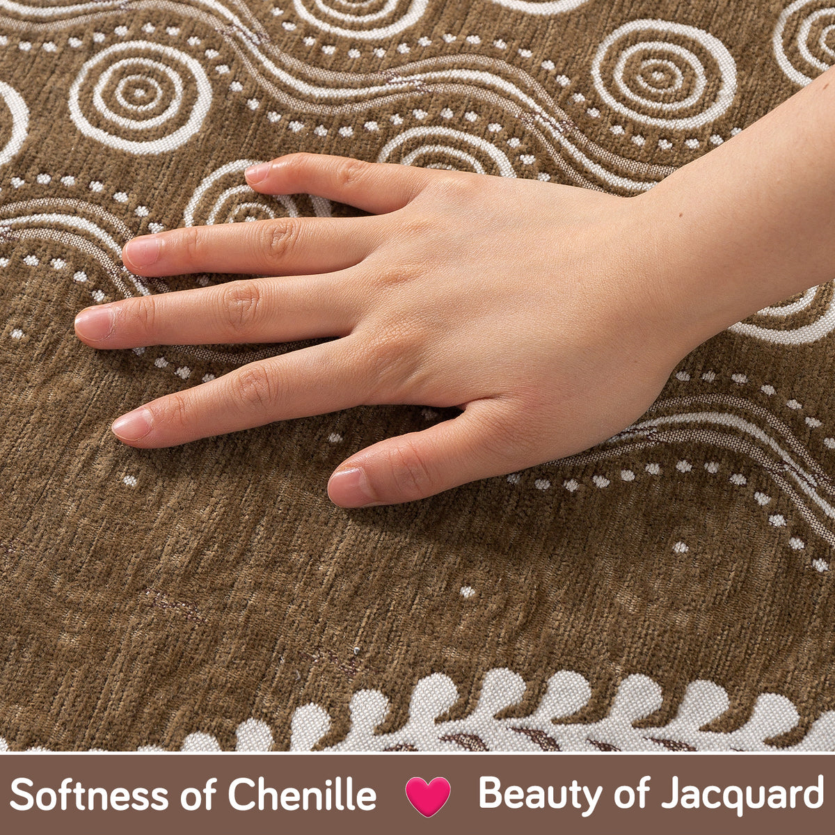 Serene Curves Sofa Cover Mat, Flowy Swirl