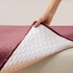 Quilted Sofa Cover Mat for 1/2/3 Seater Sofa, Mauve Pink