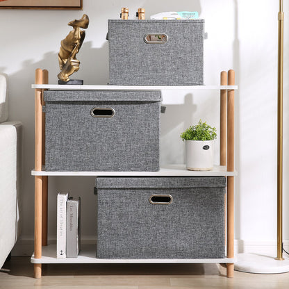 Multipurpose Foldable Storage Box with Lid, Medium / Large / Extra Large, Grey