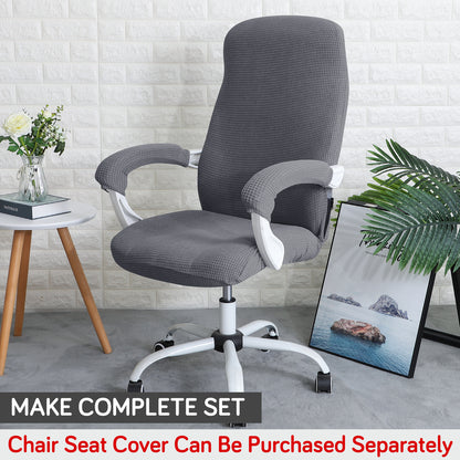 210gsm Jacquard Water Repellent Armrest Covers for Office Chair (Zipper Style), 1 Pair, Dark Grey