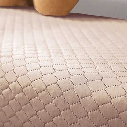 Quilted Sofa Cover Mat for 1/2/3 Seater Sofa, Beige