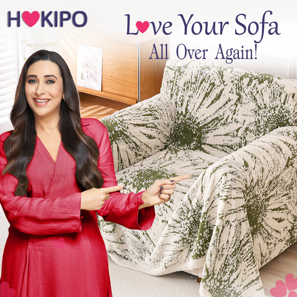Buy Moss Green Colour DaisyBloom Series Luxury Plush Sofa Throw | HOKIPO
