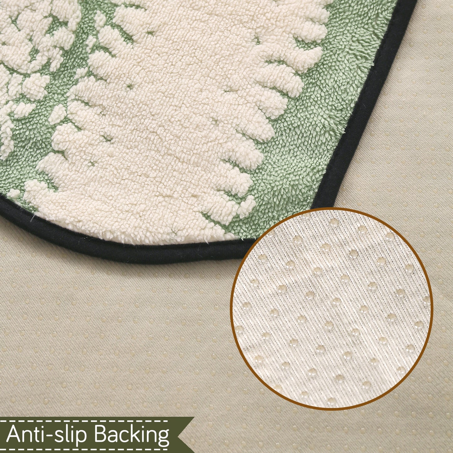 Luxury Wavy Plush Anti-Slip Sofa Cover Mats - Pistachio Green