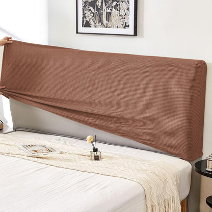 HOKIPO Jacquard Stretchable Bed Headboard Cover, Brown