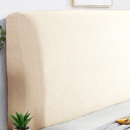 HOKIPO Jacquard Stretchable Bed Headboard Cover, Cream