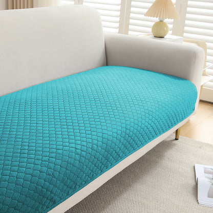 Quilted Sofa Cover Mat for 1/2/3 Seater Sofa, Teal