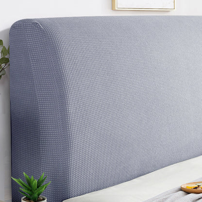 HOKIPO Jacquard Stretchable Bed Headboard Cover, Light Grey