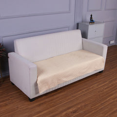 Quilted Sofa Cover Mat for 1/2/3 Seater Sofa, Beige