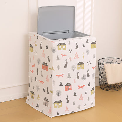 Waterproof Front Load / Top Load Washing Machine Cover | PEVA Dustproof Protective Cover for 6kg, 6.5kg, 7kg & 7.5kg Fully Automatic Machines, Woodland Village