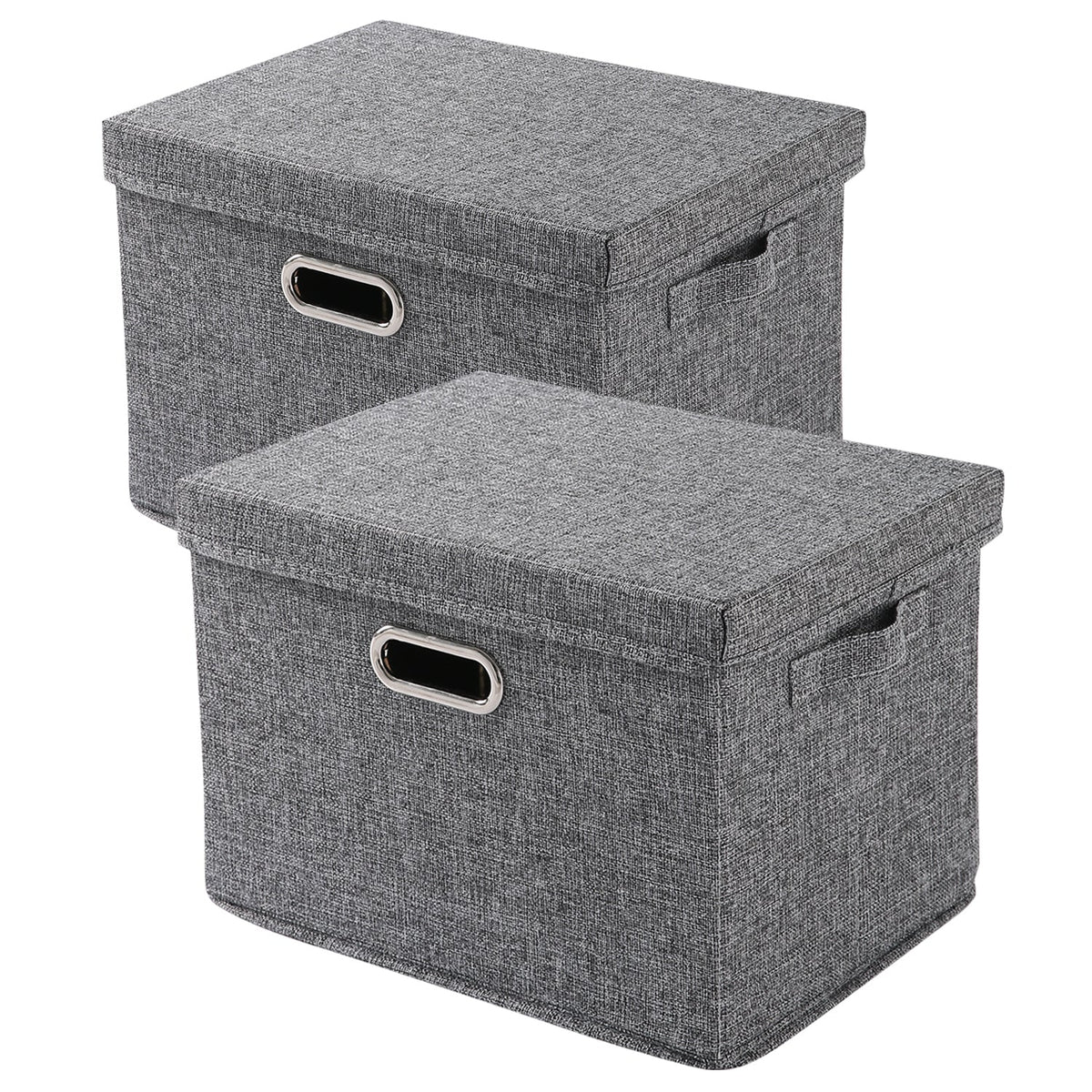 Multipurpose Foldable Storage Box with Lid, Medium / Large / Extra Large, Grey