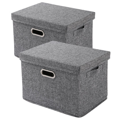 Multipurpose Foldable Storage Box with Lid, Medium / Large / Extra Large, Grey