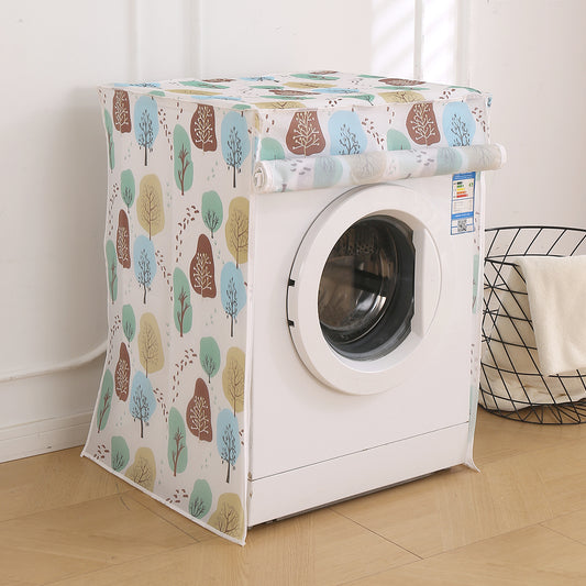 Waterproof Front Load / Top Load Washing Machine Cover | PEVA Dustproof Protective Cover for 6kg, 6.5kg, 7kg & 7.5kg Fully Automatic Machines, Nature Trees