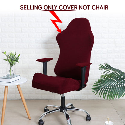 Stretchable Jacquard Elastic Gaming Chair Cover, Burgundy
