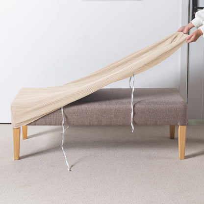 Nestiva Series 200gsm Knitting Jacquard Bench Cover - Skimmed Cream