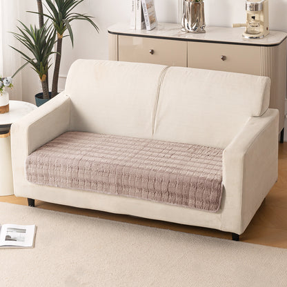 Premium Plush Anti Slip Sofa Mat for 1/2/3 Seater, Beige