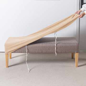 Nestiva Series 200gsm Knitting Jacquard Bench Cover - Blush Beige