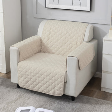 Cream elegant 1 seater sofa cover