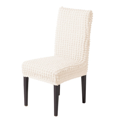 Aria Nova Bubble 280 GSM Dining Chair Cover Set of 1/2/4/6, Light Cream