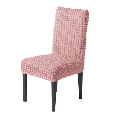 Aria Nova Bubble 280 GSM Dining Chair Cover Set of 1/2/4/6, Tea Rose Pink