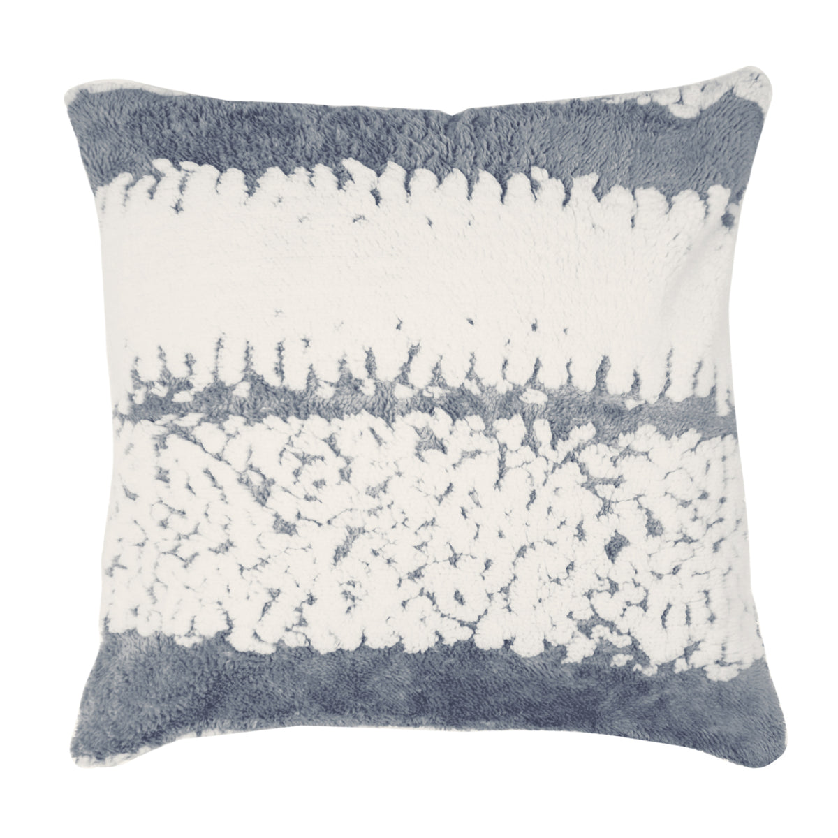 Luxury Wavy Plush Cushion Cover for Sofa - Pewter Grey - Pack of 2
