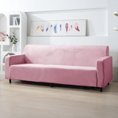 Elastic Stretchable Premium Velvet Sofa Cover, Pink