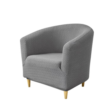 Premium Jacquard Stretchable Tub Chair Cover Slipcover, Grey