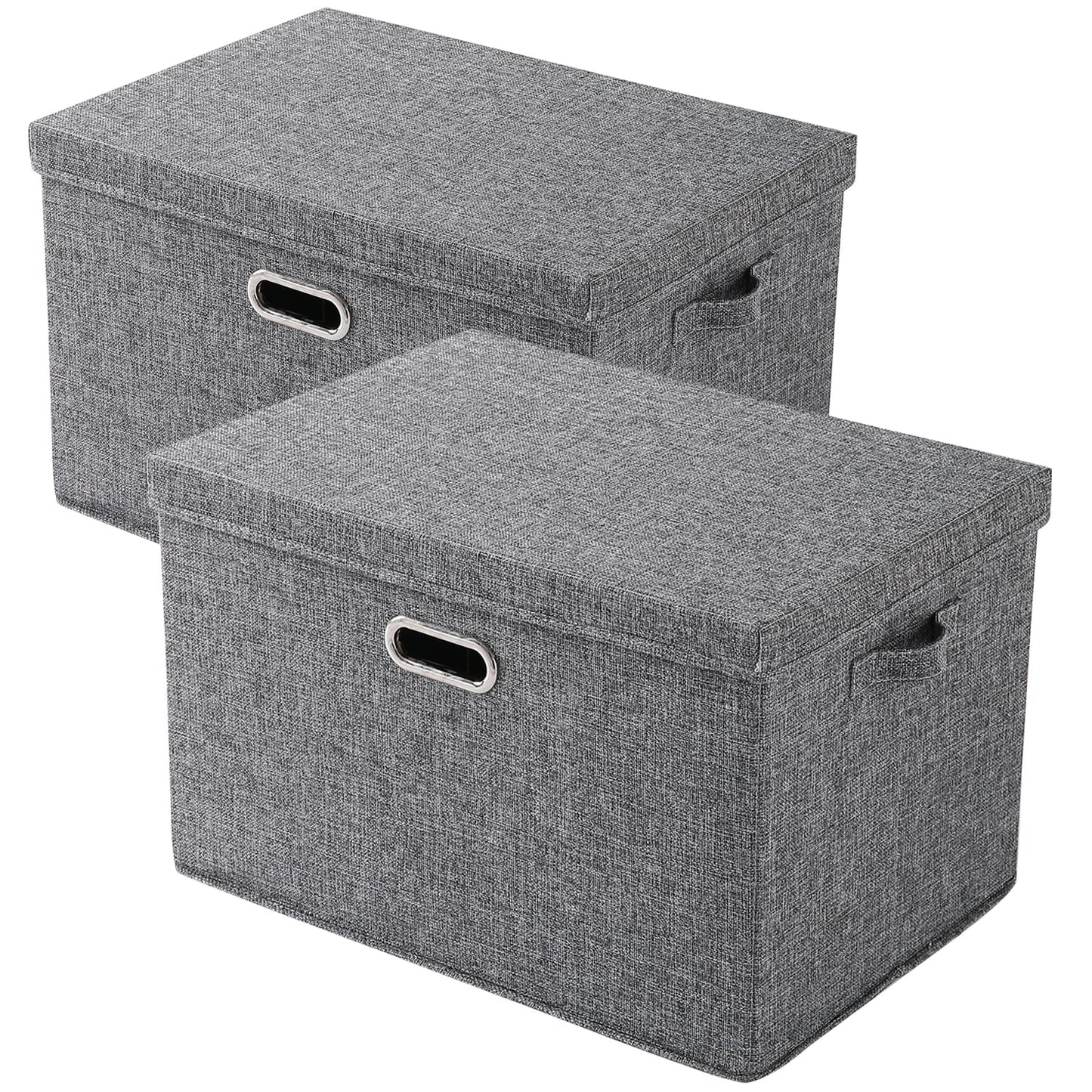 Multipurpose Foldable Storage Box with Lid, Medium / Large / Extra Large, Grey