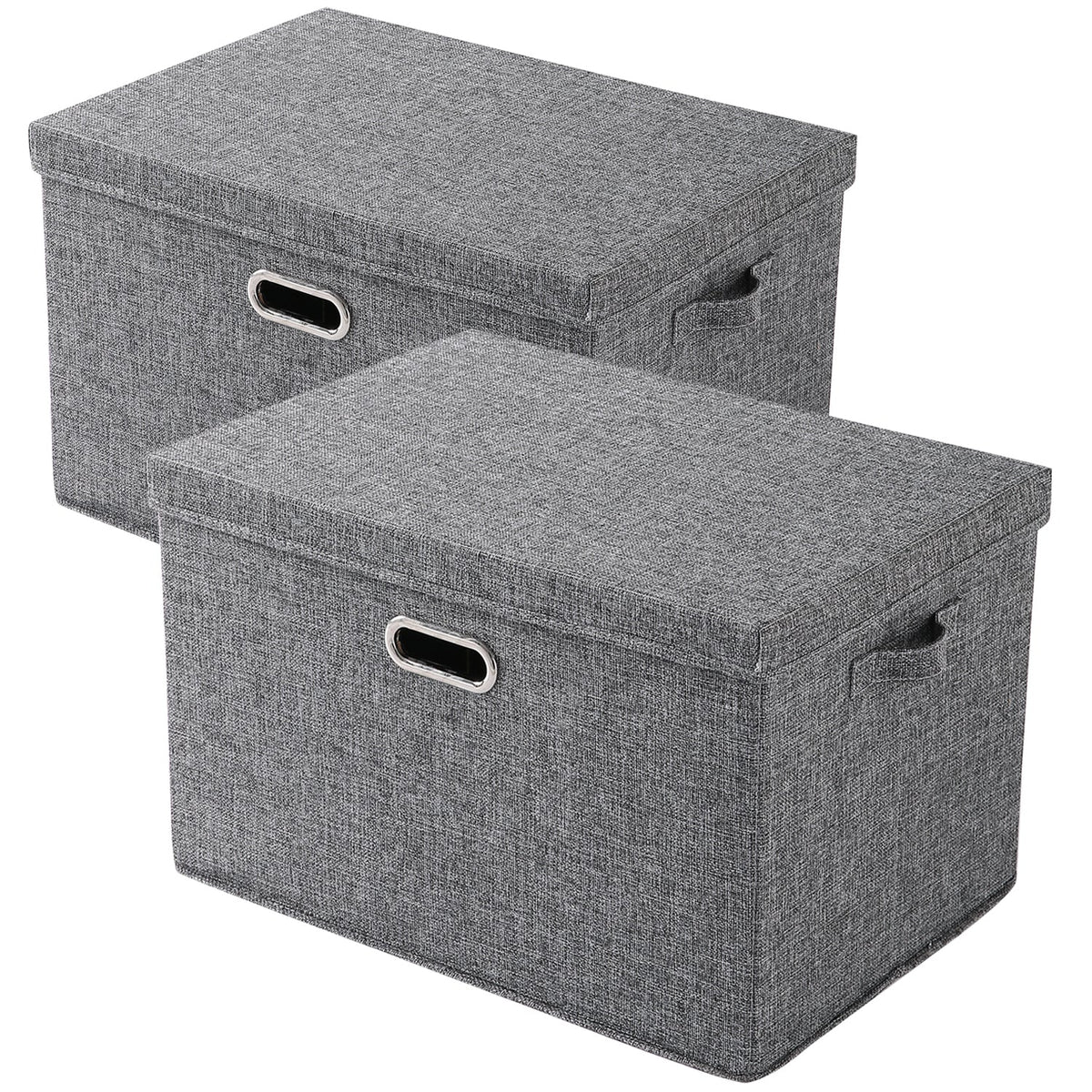 Multipurpose Foldable Storage Box with Lid, Medium / Large / Extra Large, Grey